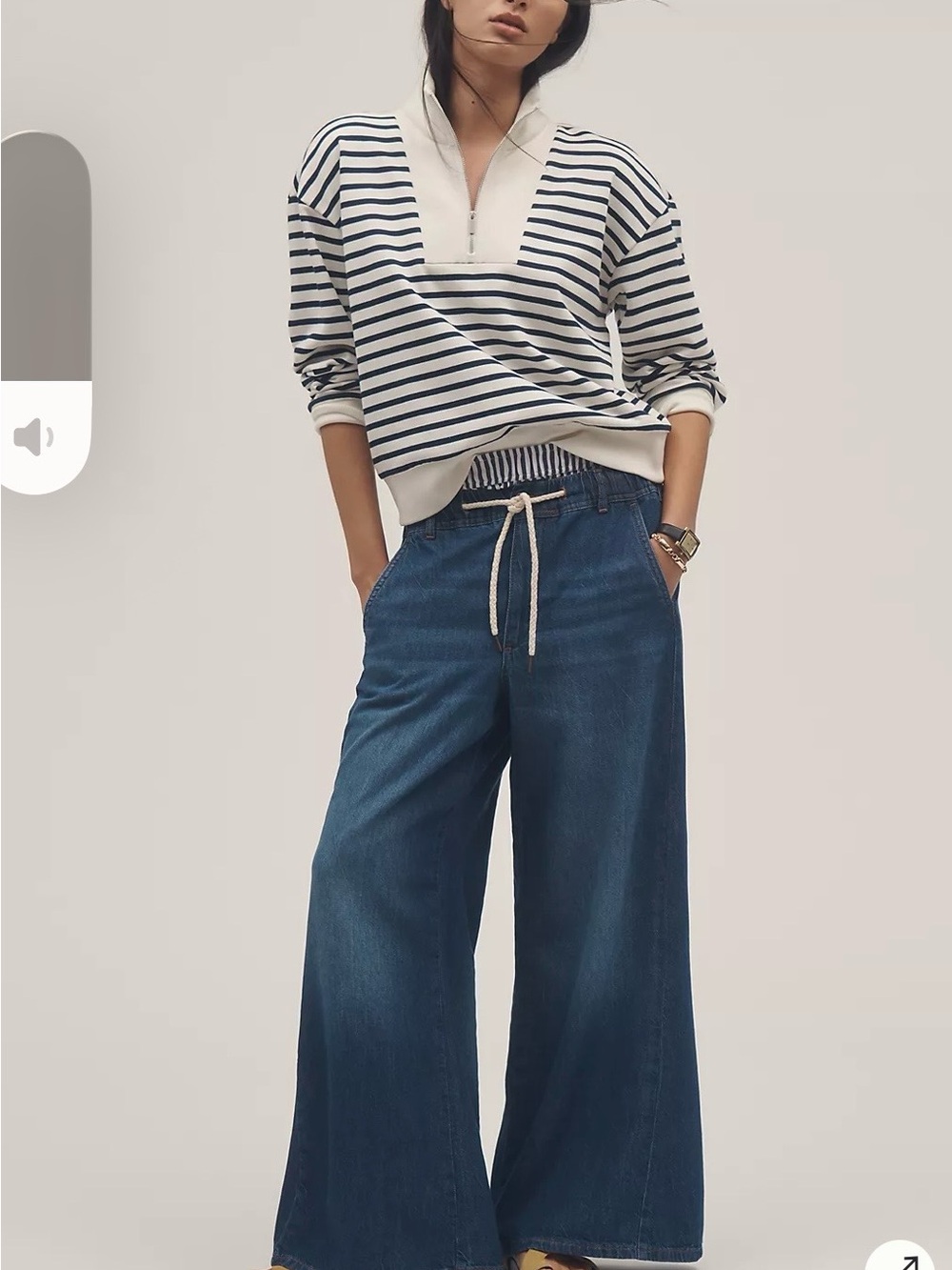 Pilcro Anthropologie XS wide leg palazzo pants charcoal color. Washed, not worn - Picture 9 of 13